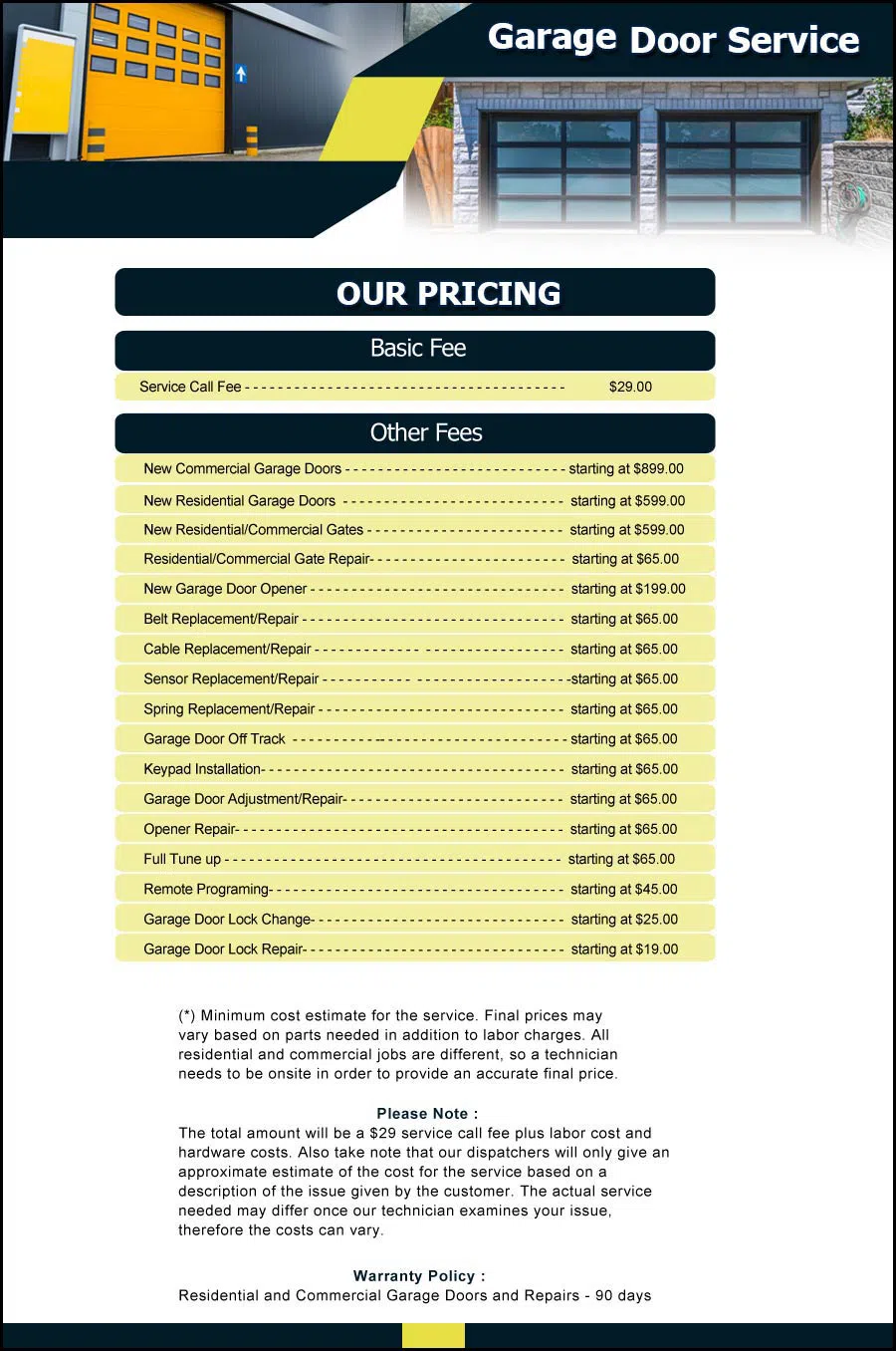 Garage Door & Opener Repairs Garrett Park, MD 301-845-5020